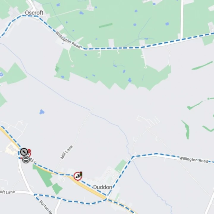Road Closure 05092023 Willington Lane map