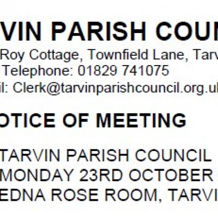 Parish Council Meeting notice October 2023