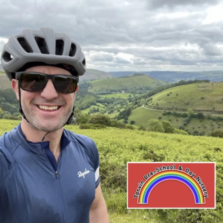 Stuart Radcliffe bike ride to support Tarvin Pre-school 2024
