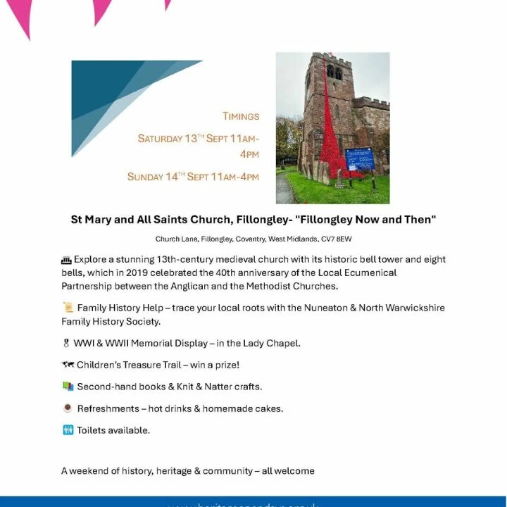Heritage Open Day Fillongley 2025