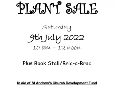 Plant sale 9 July 2022