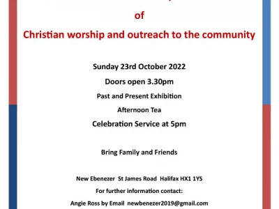 New Ebenezer celebration invite