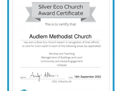 Eco Church Silver Certificate