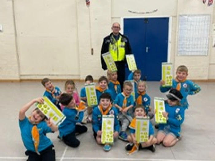 Beavers with local PCSO Photo 2023 10 09 20 28 48