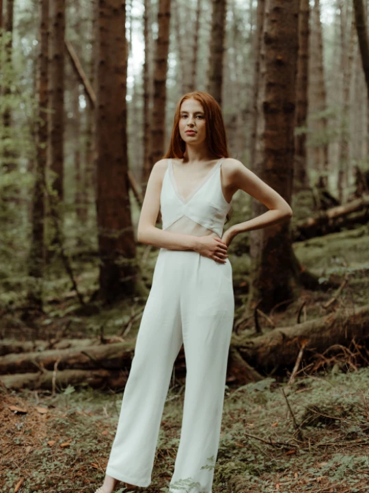Cool modern jumpsuit eco crepe clean P