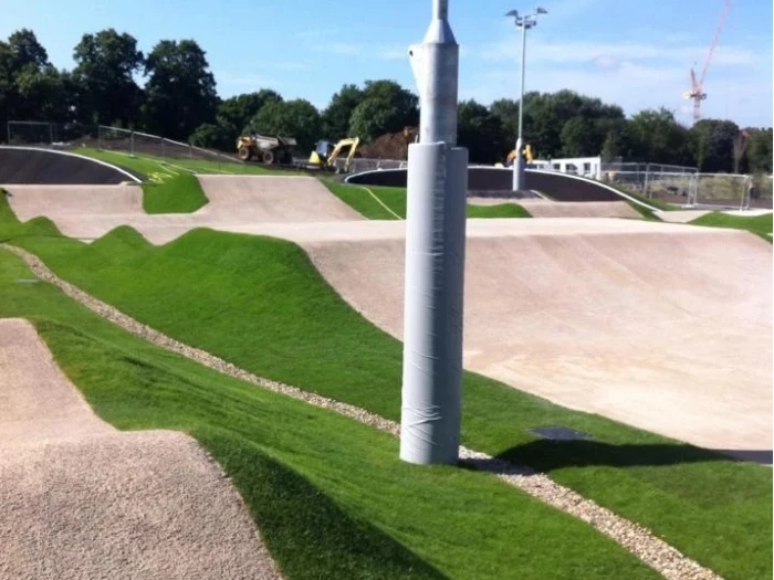 burgess park national bmx track landscaping