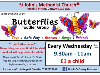 butterflies toddler group poster