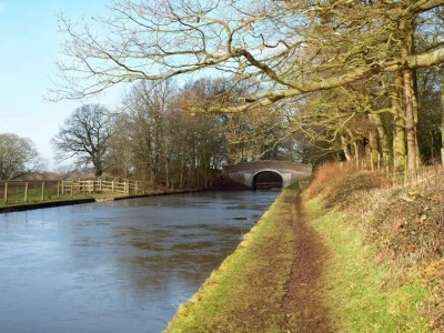 canal at cheshire  shropshire border south of audlem