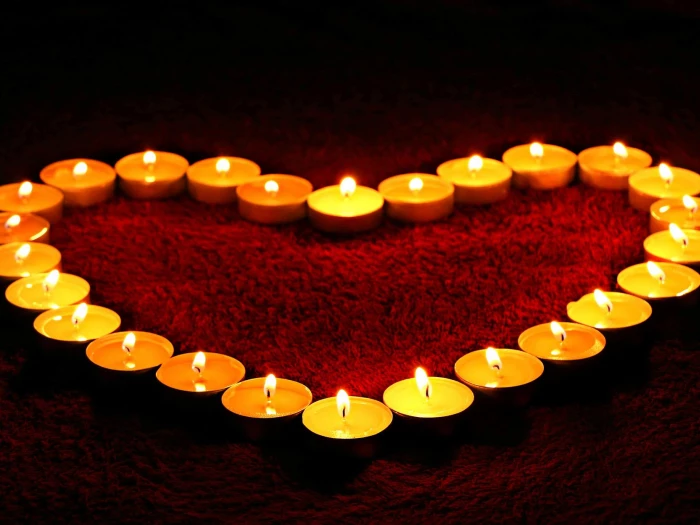 candle heart