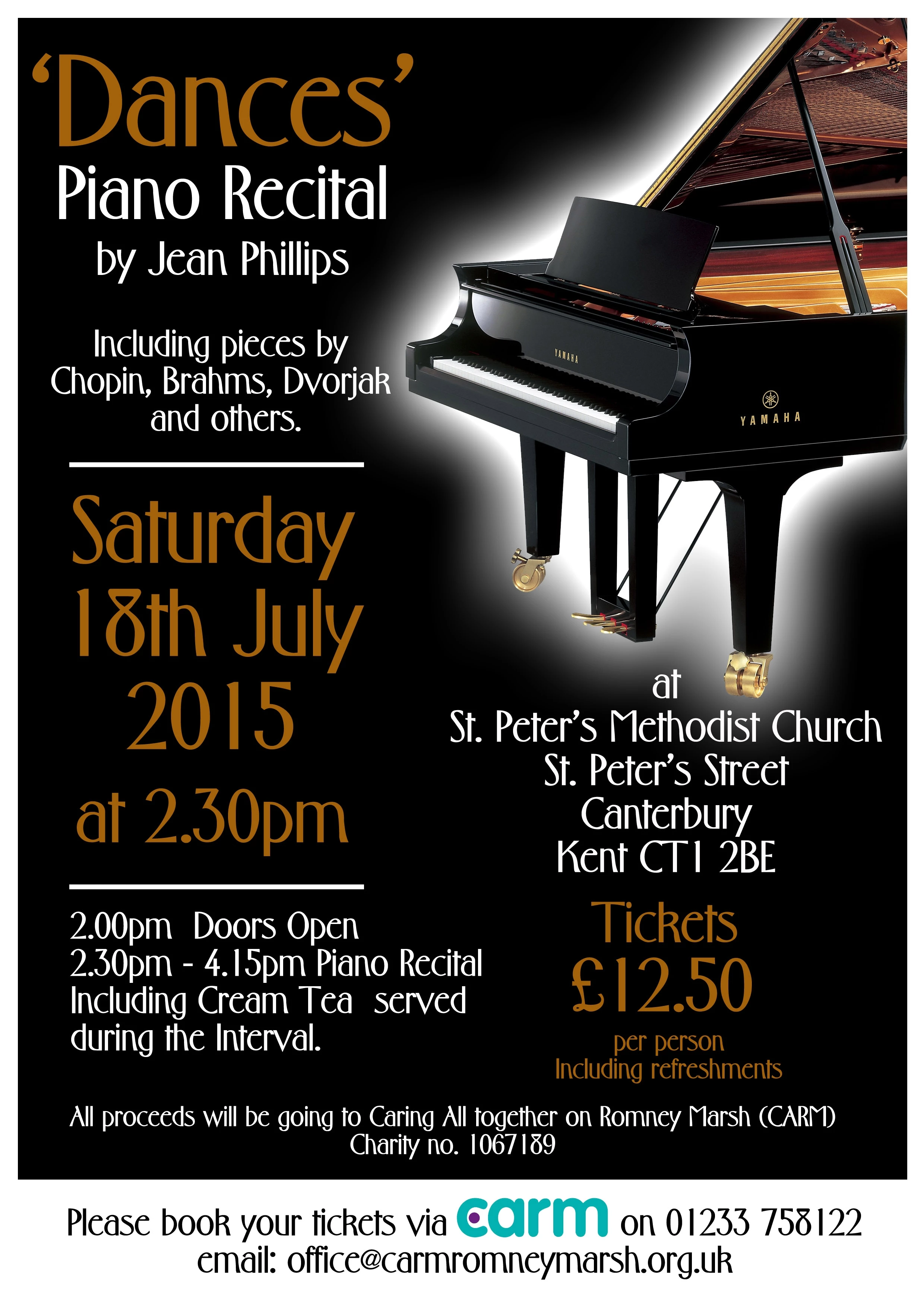 carm  piano recital a4 poster