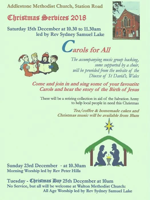 carol and christmas services 2018