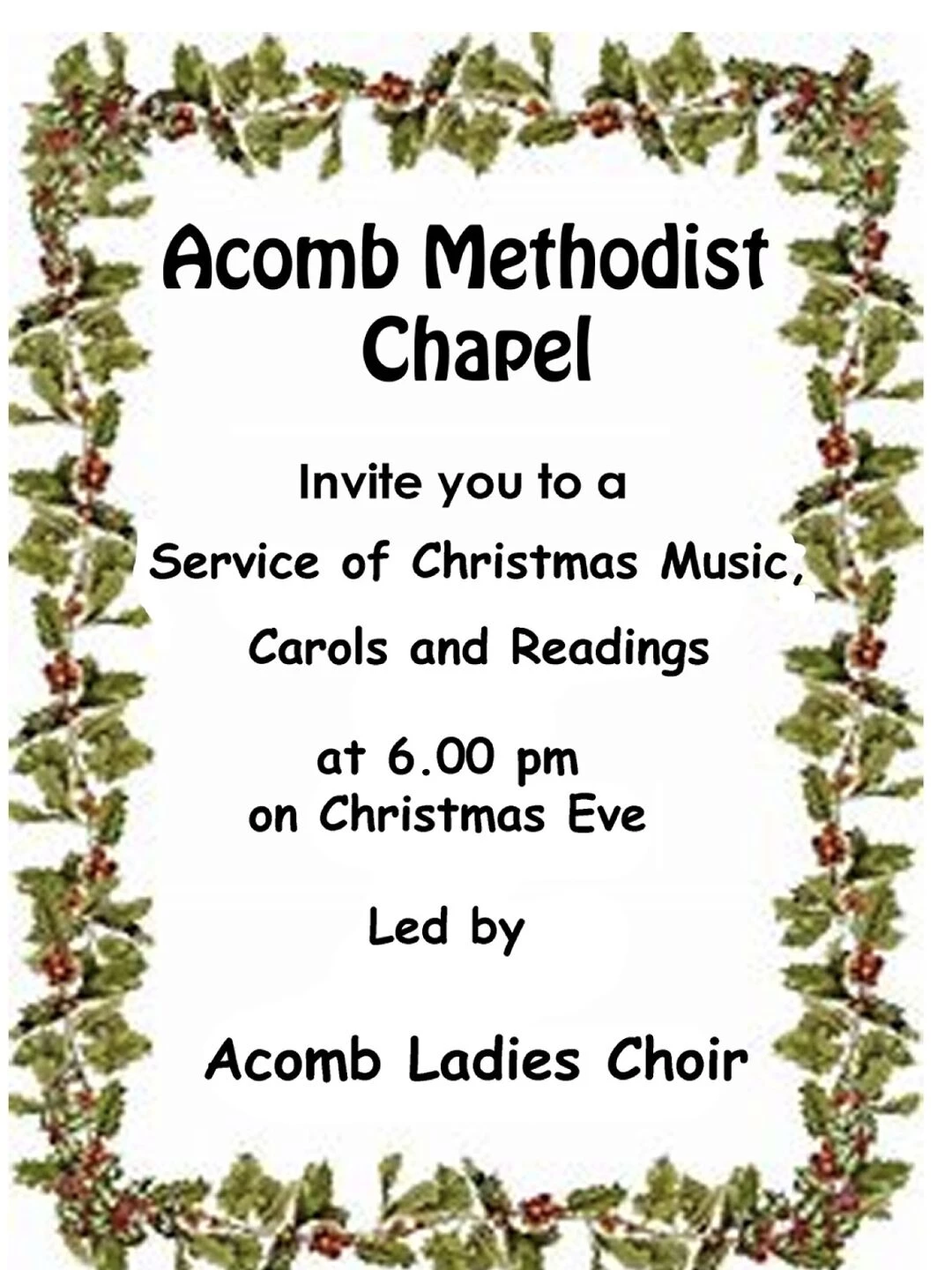 christmas eve acomb