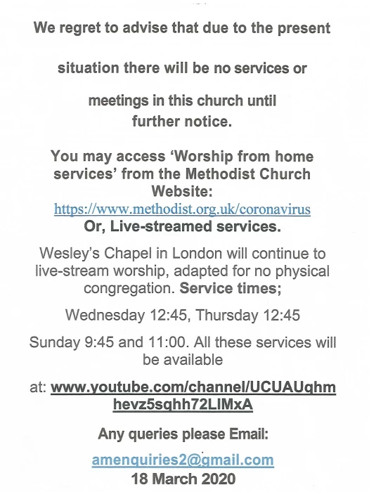 church and meeting notice march 2020