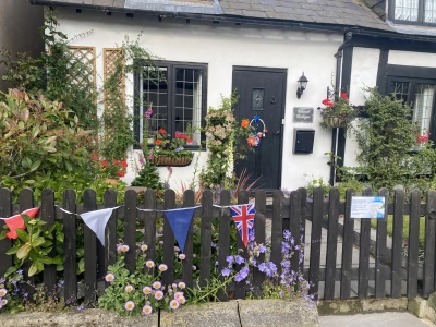 church cottages jubilee bunting
