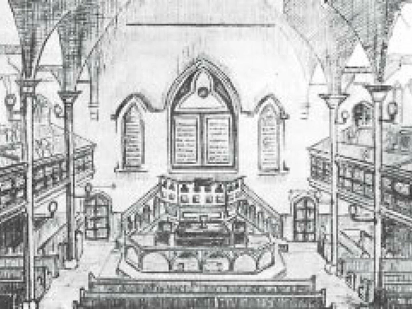 church interior in the 1880s