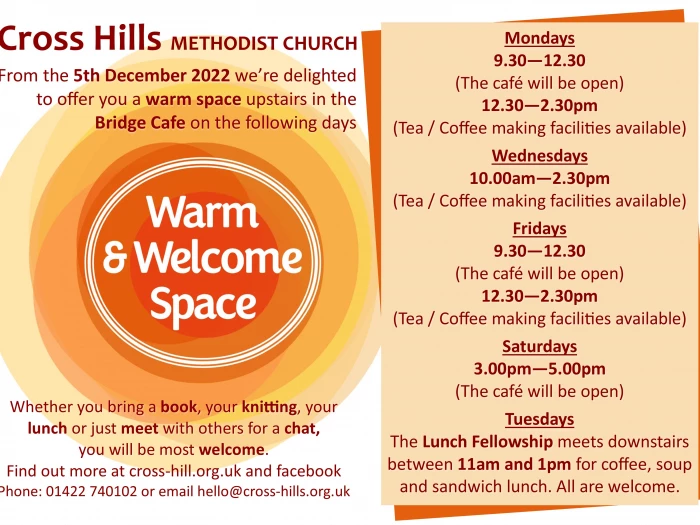 cross hills warm and welcome space poster