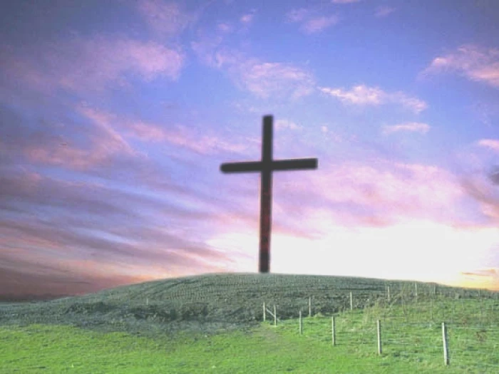 cross on a hill