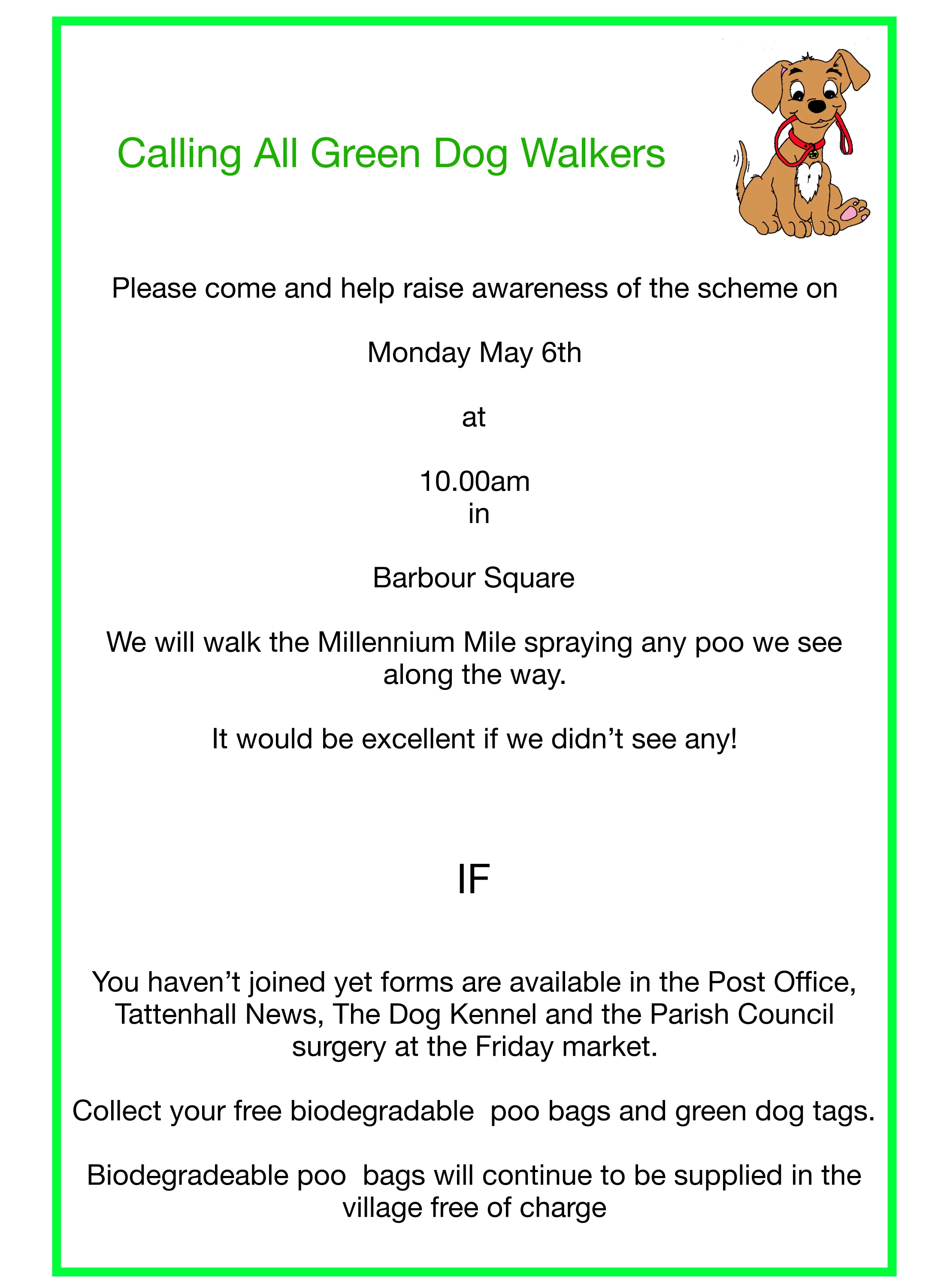 dog walker poster