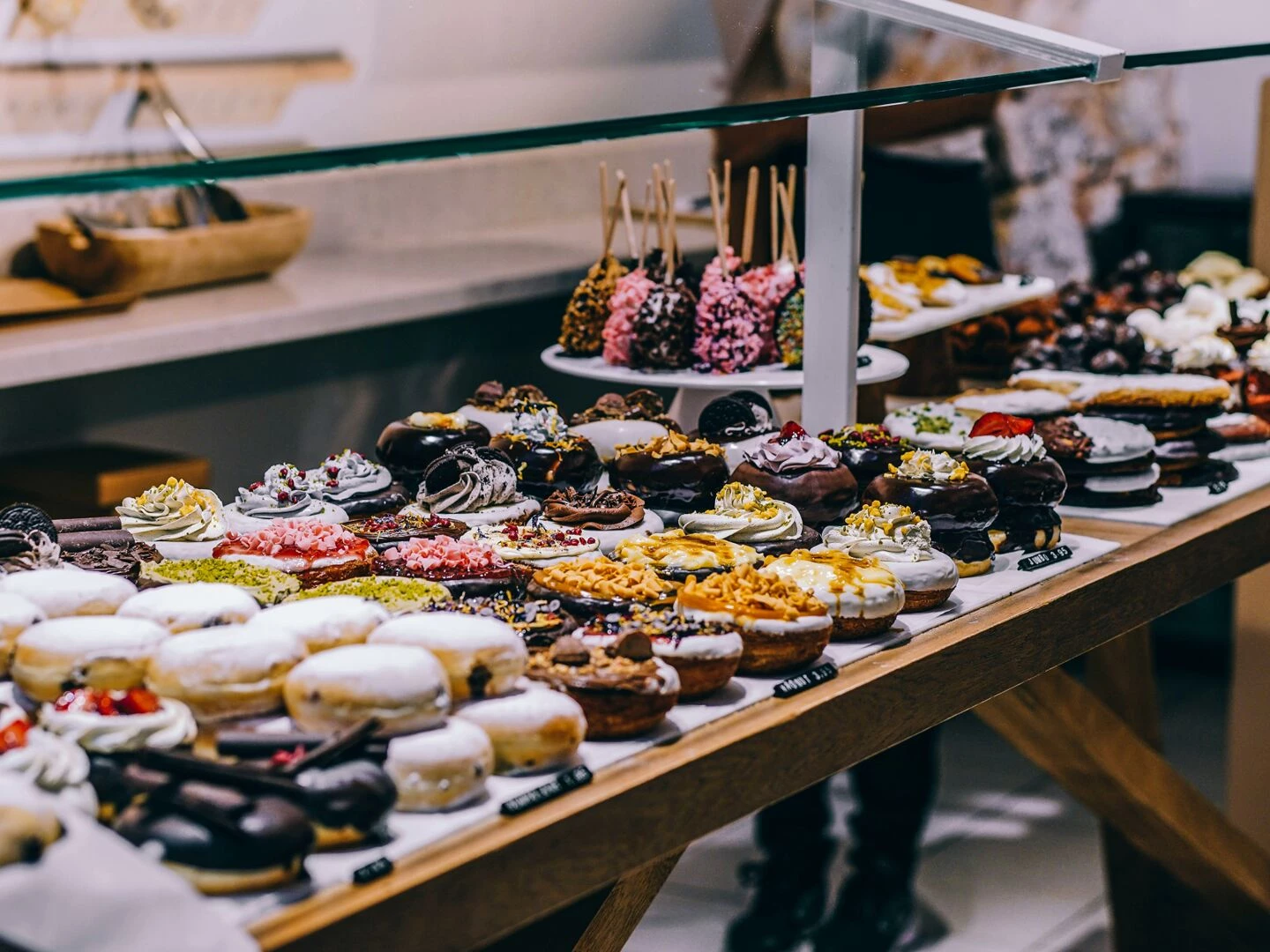 donuts and bagel display