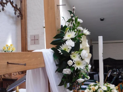 easter cross and candle