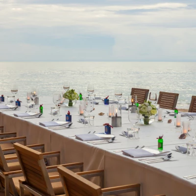 formal beach dinner