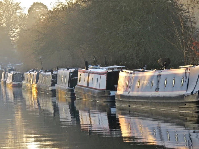 frosty canal scene