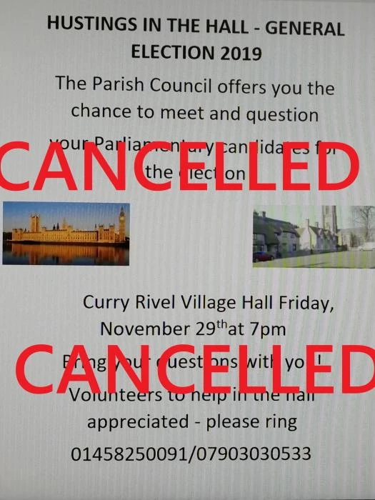 general election hustings cancelled