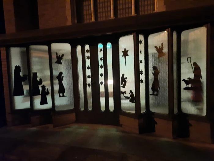 gnosall christmas nativity window display
