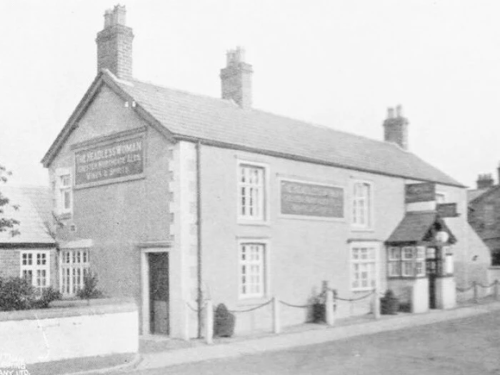 headless woman pub in 1960s