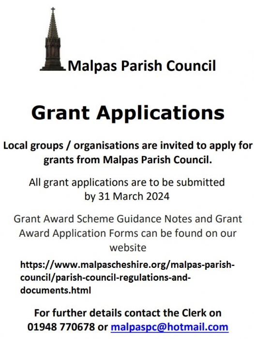 Malpas Online | Council Grant Applications 2024