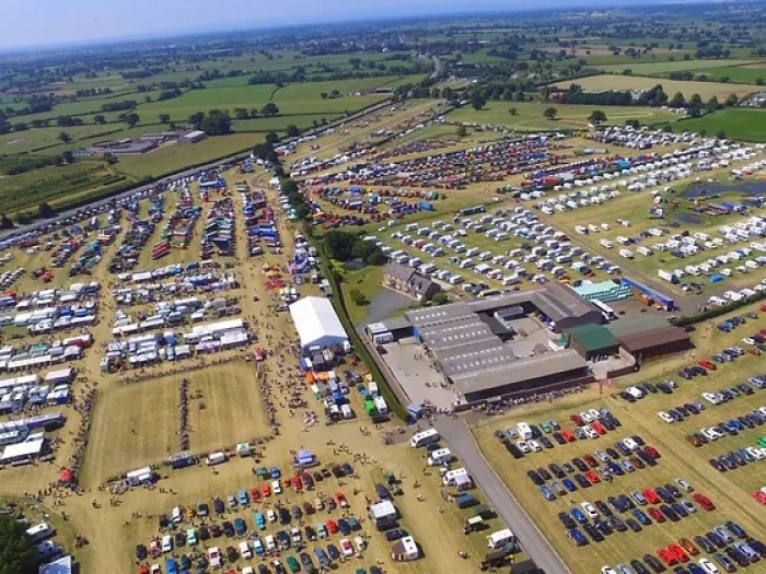 kelsall steam rally aerial shot