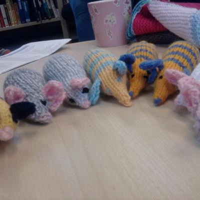 knitted mice