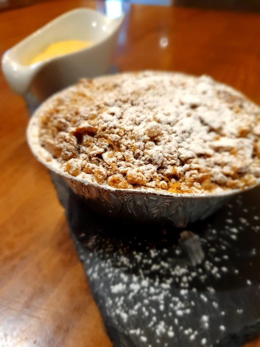 lc apple and blackberry frangipane crumble tart