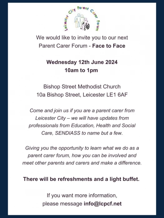 lcpcf parent carer forum june 2024 invitation 002