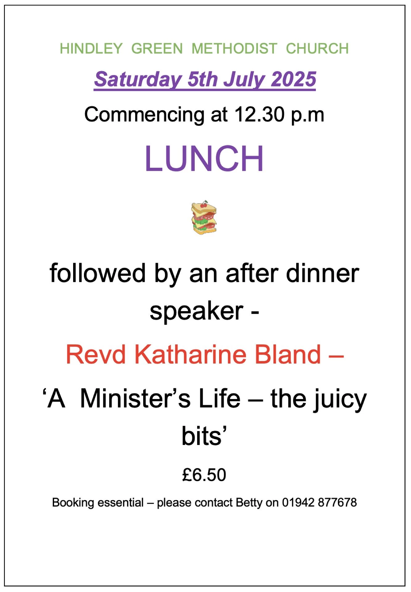 lunch and speaker july 2025