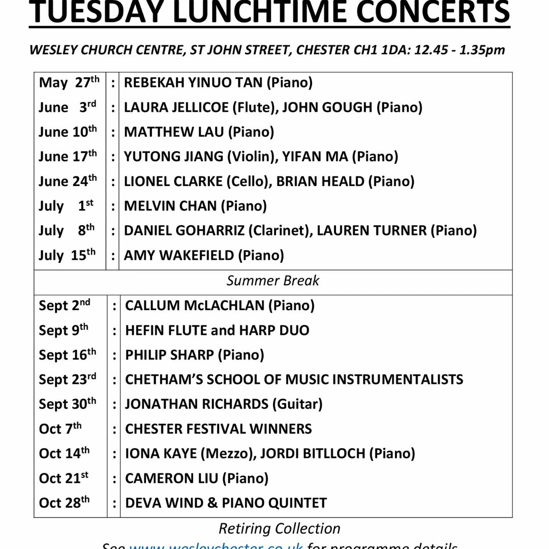 lunchtime concerts at wesley