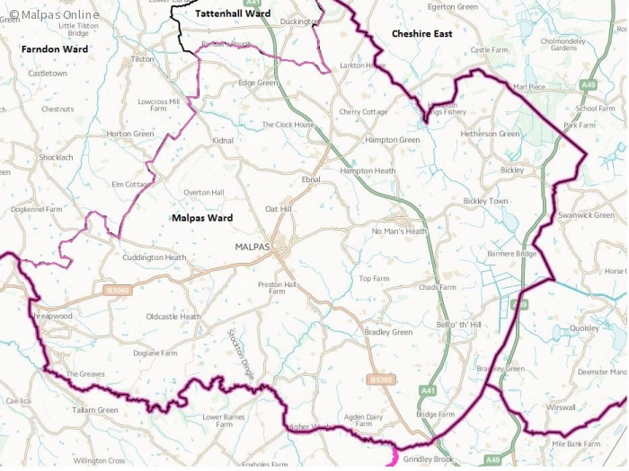malpas ward boundary map