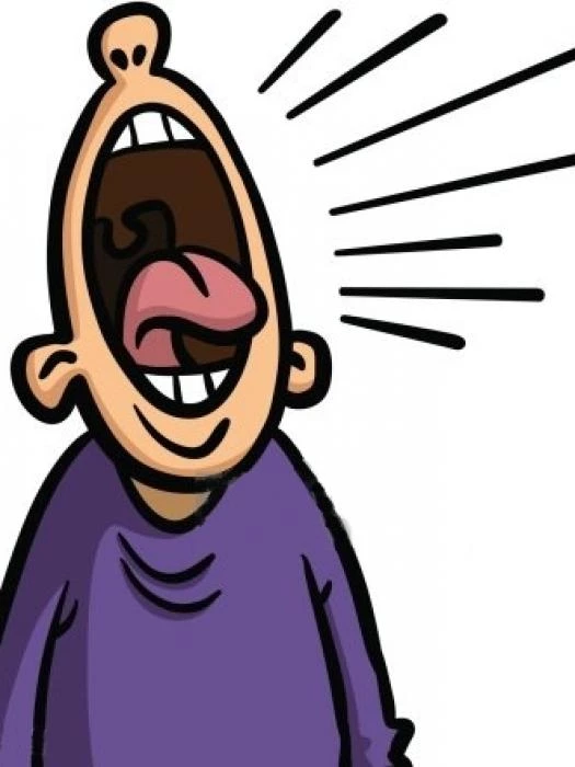 man shouting