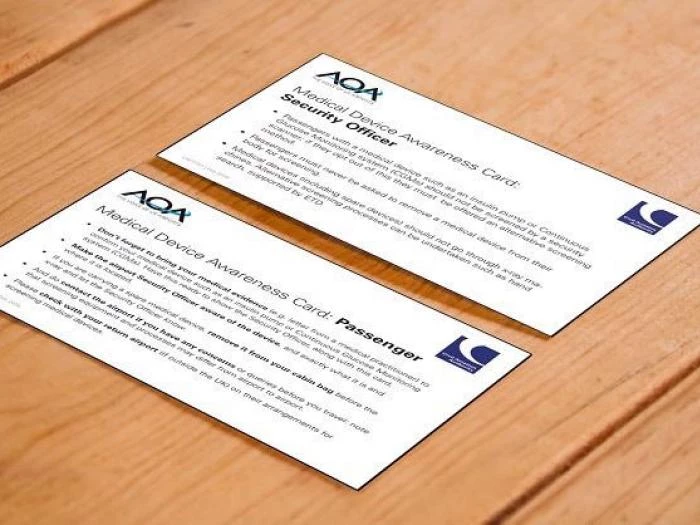 medical device awareness card