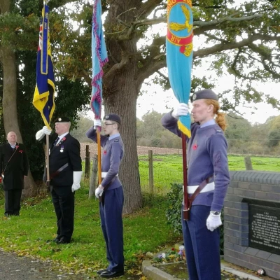 members of the royal british legion paying their respects