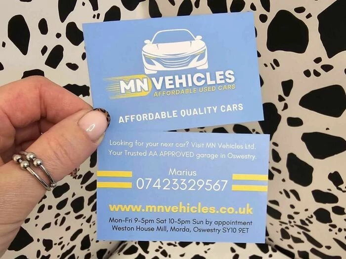 mn vehicles  business card