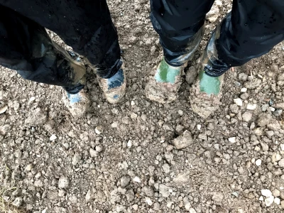 muddy boots