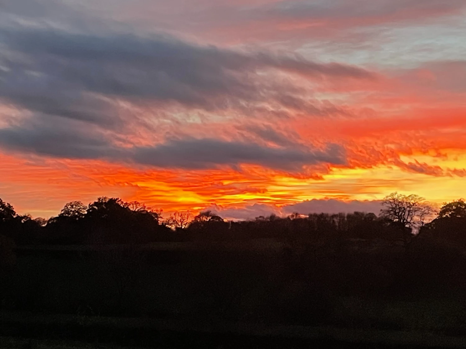 november sunset from heywoods ridge
