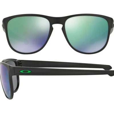 oakley sliver round in matte black with jade iridium lenses oo934205