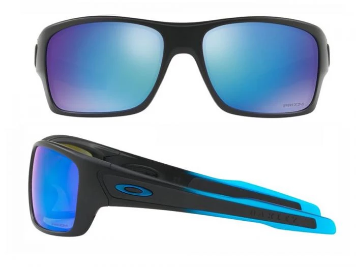 oakley turbine in matte black  prizm sapphire polarized  lenses oo926336