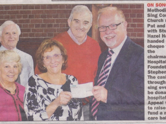 on song  higham donation to barnsley nhs foundation trust