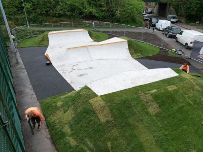 overview of padiham skatepark