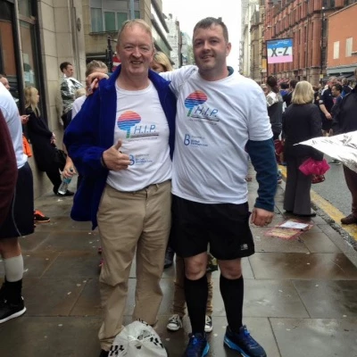 paul and gary at manchester marathon