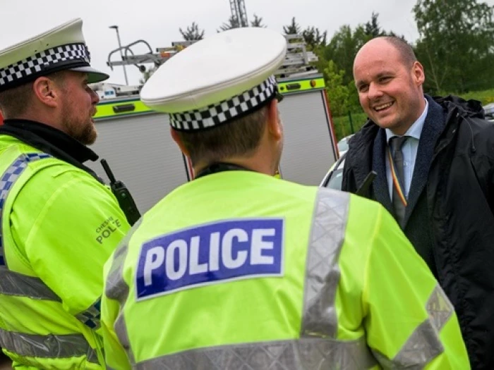 pcc with officers smiling