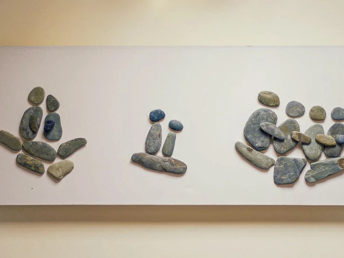 pebble art display